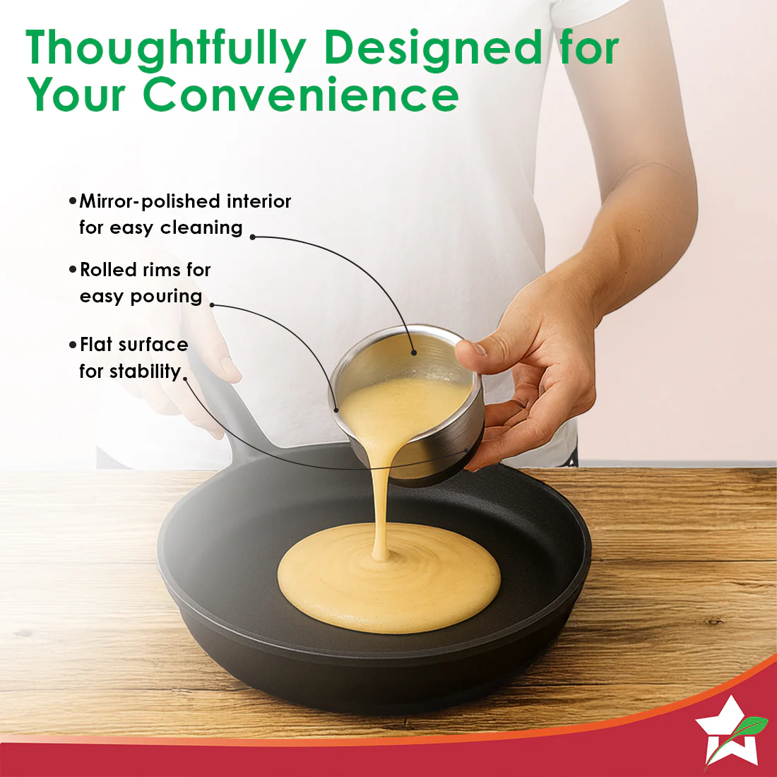 Ambrosia Stainless-steel 3 Pc. Mixing Bowl Set with Transparent Lid, 10 cm (300ml), 14 cm (470ml), 18 cm (1.5 L) | Stackable, Food-grade, Non-corrosive, Sturdy | Use to Mix, Marinate, Serve | 1-year Warranty - Image 6