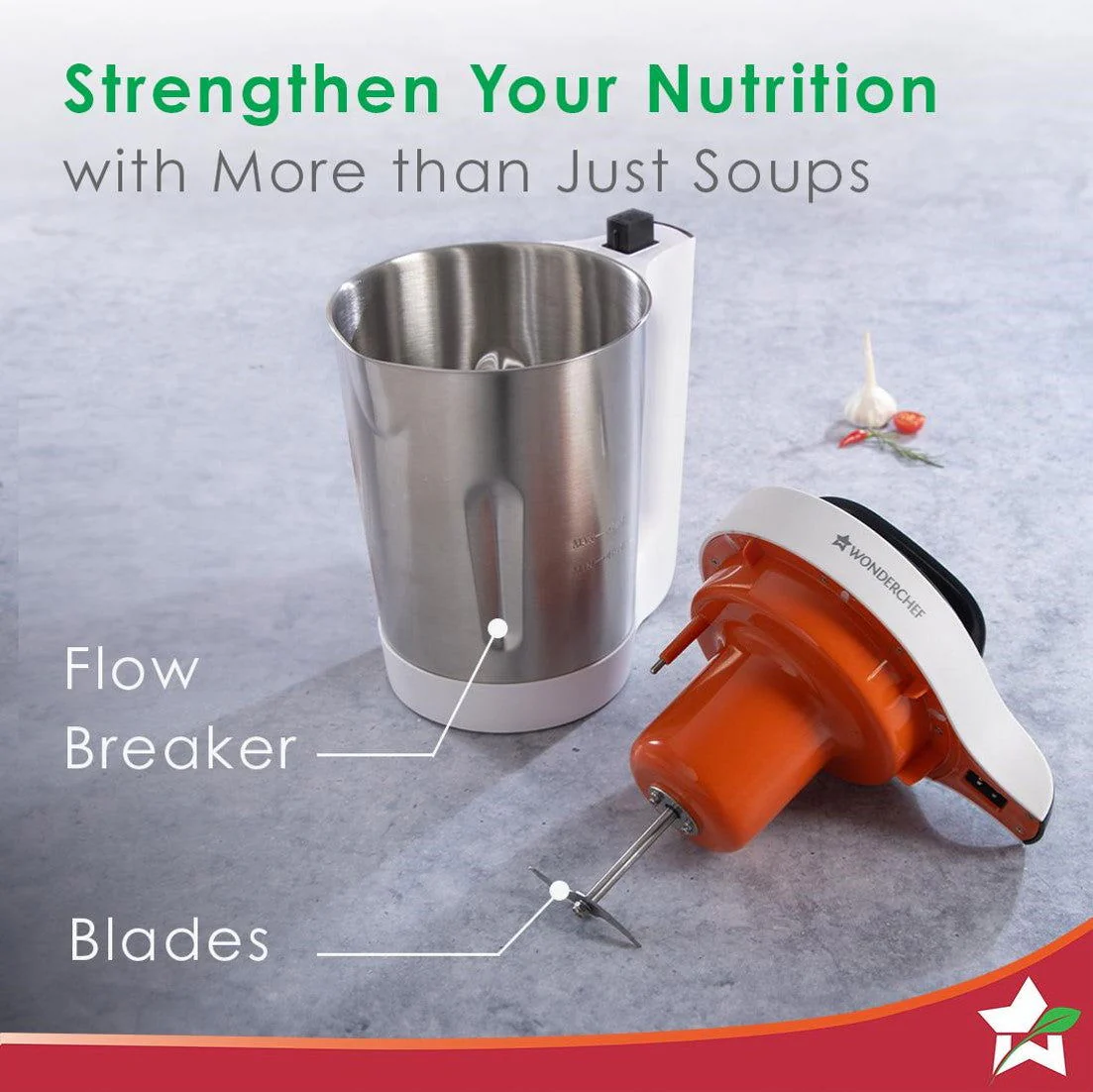 Wonderchef Renewed Automatic Soup Maker | 1.6L | 800W | White and Steel - Image 4