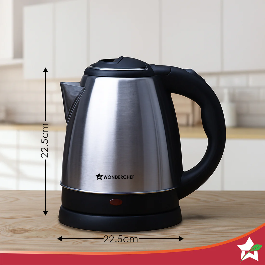 Crescent Electric Kettle | 1.5 Litres | 1350W | Stainless Steel Body | 2 years Warranty - Image 3