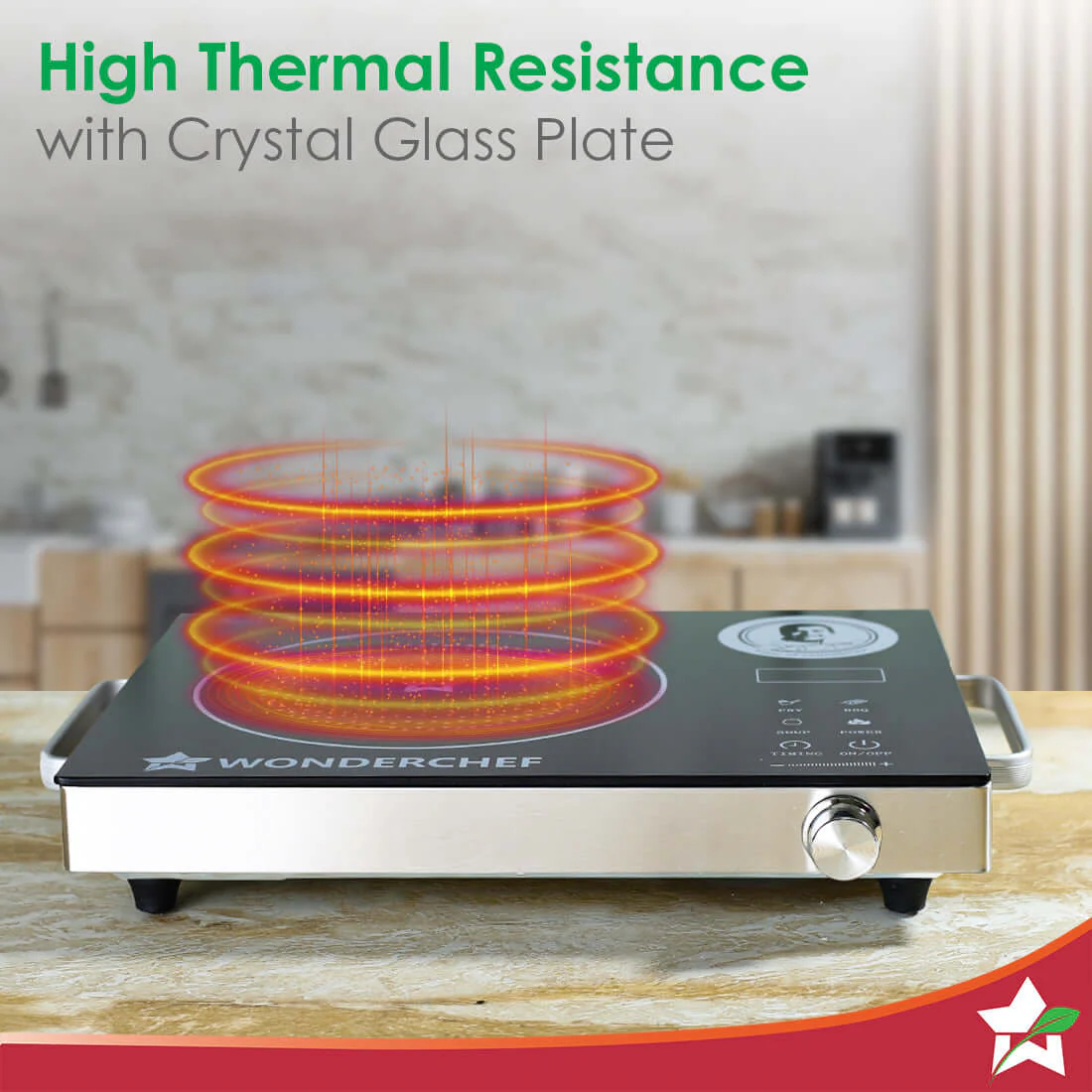 Easy Cook Infrared Cooktop | 2200 Watt Induction Cooktop | LED Digital Panel | Smart Touch Buttons | 2 Year Warranty - Image 5
