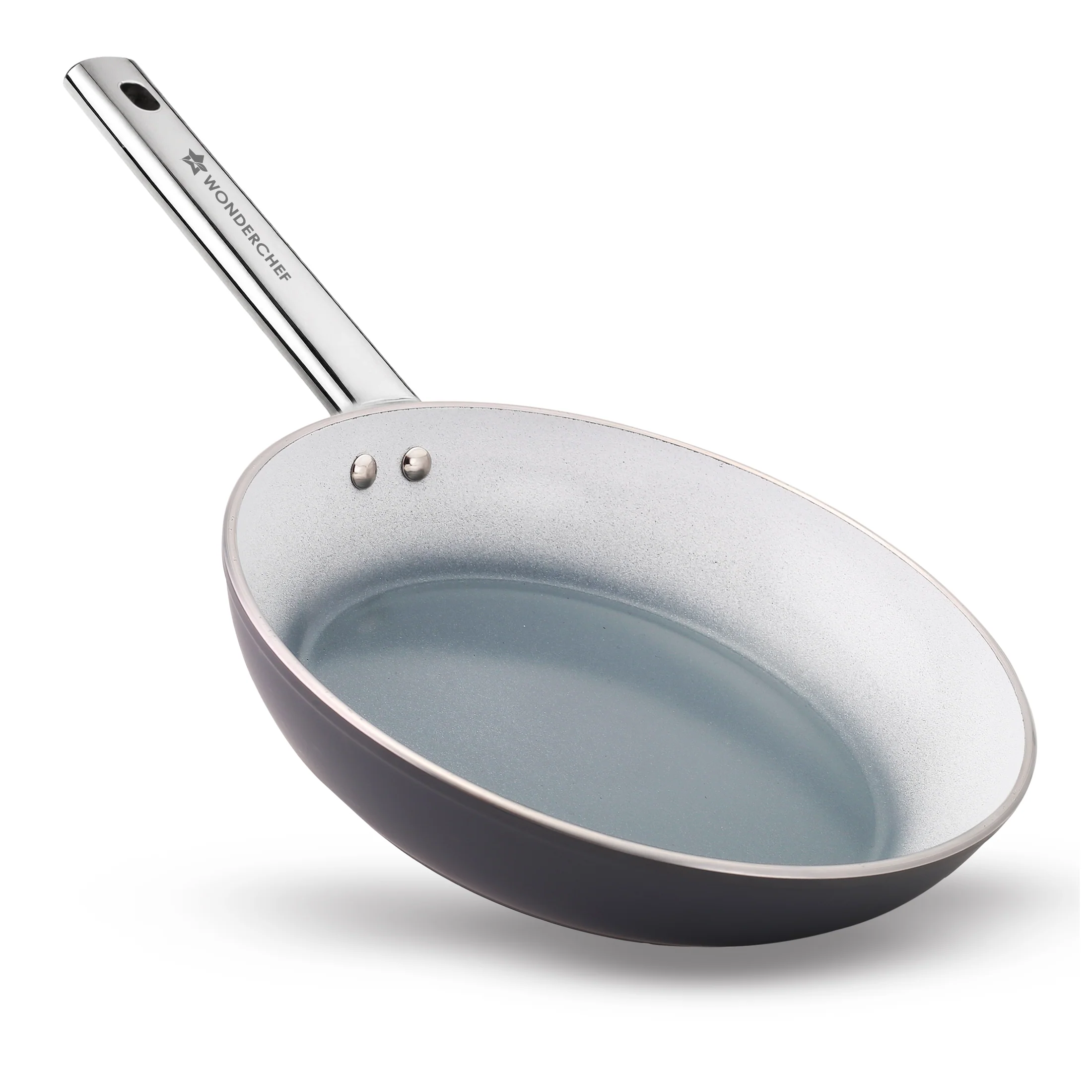 Eco-Glide Ceramic Fry Pan 24cm, 1.8 Litre Non-Toxic, Chemical & PFOA Free, Low Oil Cooking, Scratch-resistant, Stainless-steel Handle, Gas & Induction Compatible, 2-Year Warranty, Grey - Image 9