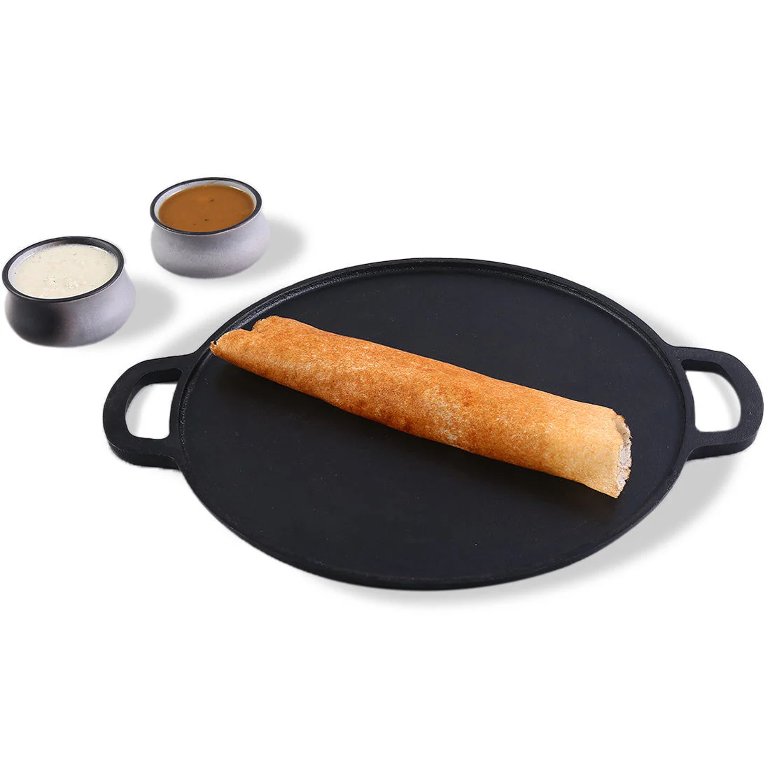 Forza Pre-Seasoned 30 cm Cast-iron Dosa Tawa - Image 2