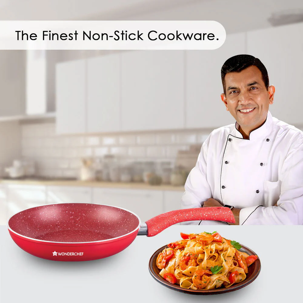 Granite 24 cm Non-Stick Fry Pan | 1.8 L | Purple | 5 Layer PFOA Free Non-stick Coating | Compatible on Hot Plate, Hobs, Gas Stove, Ceramic Plate and Induction cooktop | 2 Years Warranty - Image 2