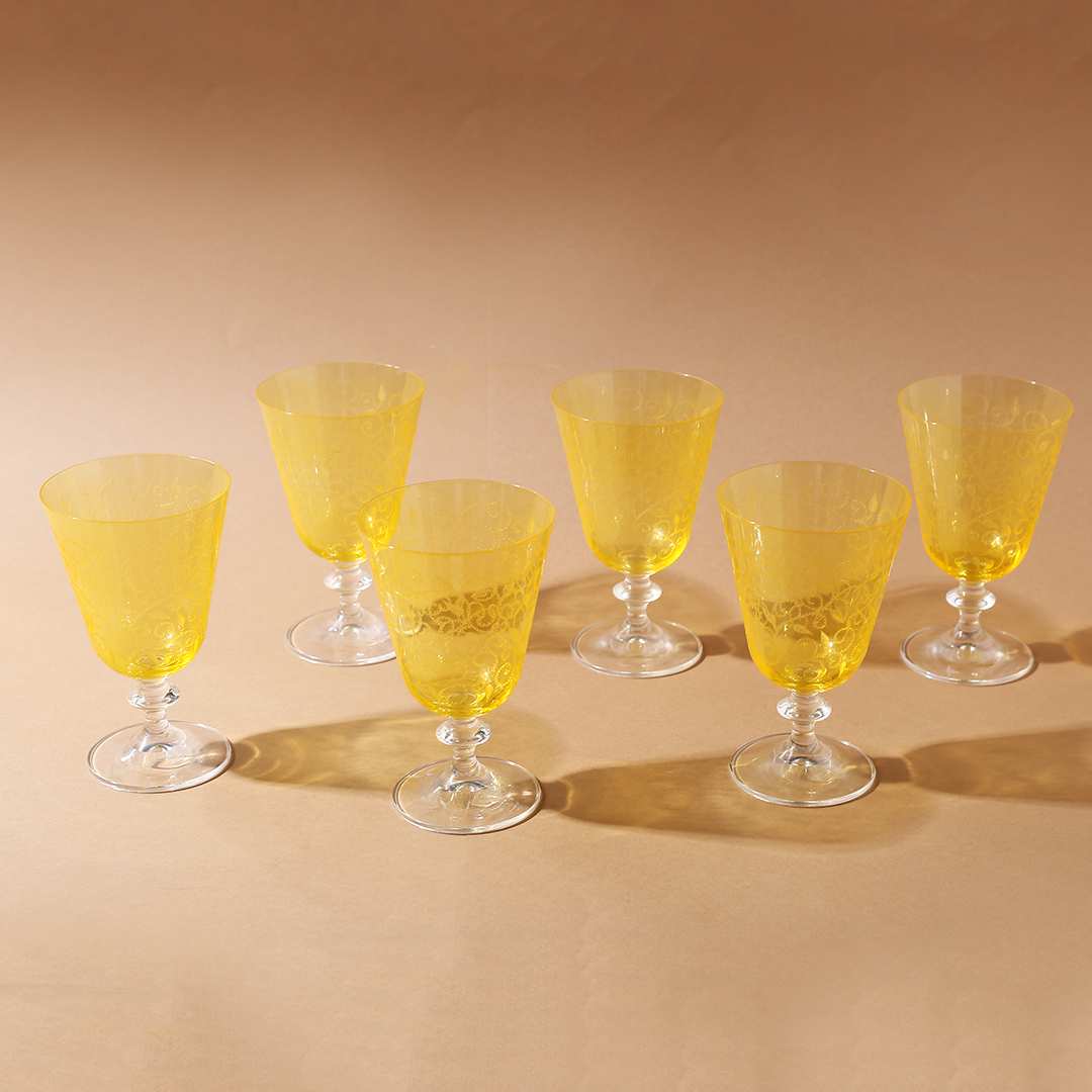 Modena Water Glass Yellow 350 ml (Set of 6) - Image 8
