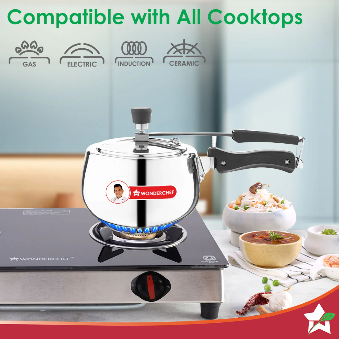 Nigella Triply Stainless Steel Inner Lid Pressure Cooker | 2 Litres | Compatible with Gas Stove, Induction, Ceramic Cooktop | ISI Certified | Uniform Heating | Contour Collection | 5-Year Warranty - Image 5