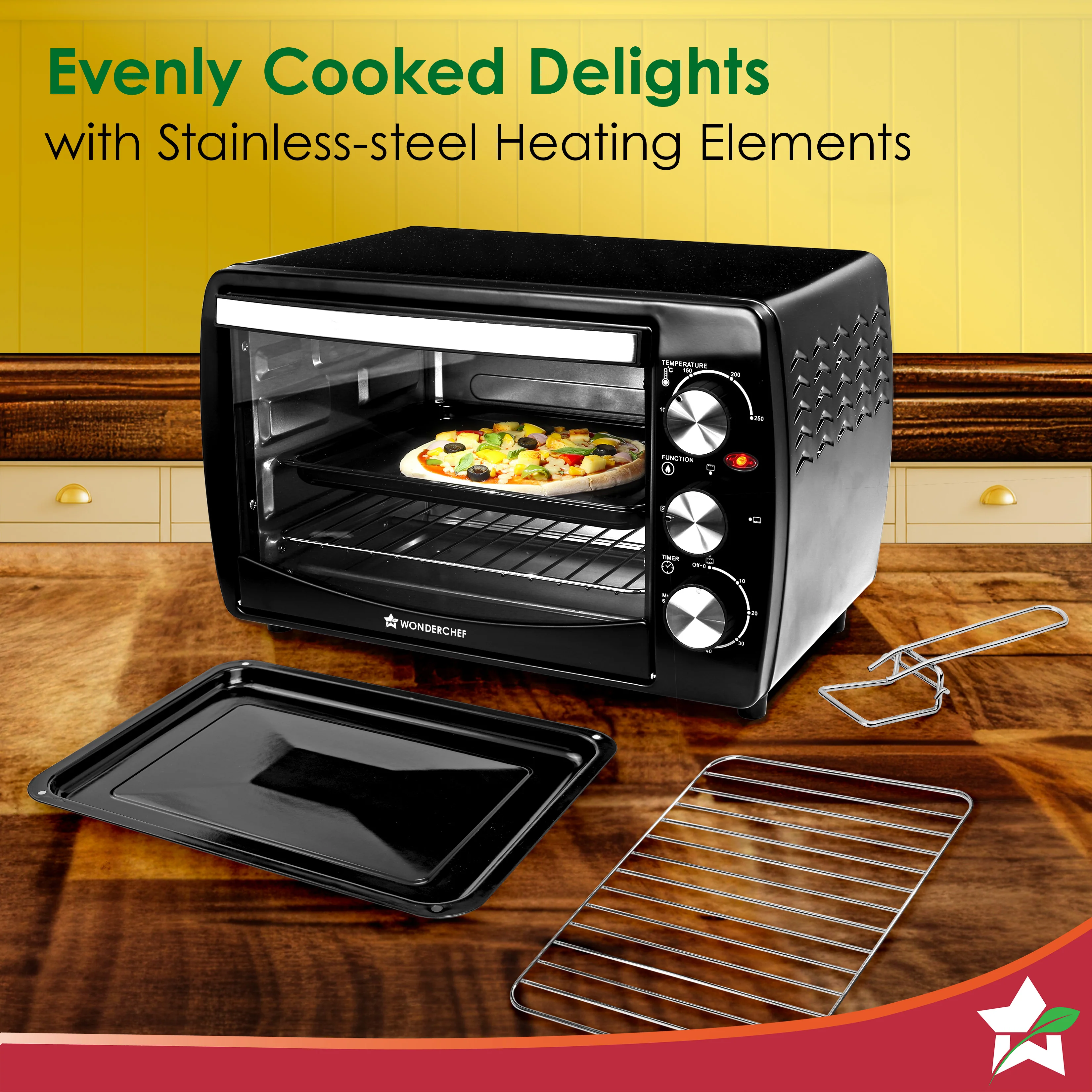 Oven Toaster Griller (OTG) 19 L | Bake, Grill, Roast | Auto-Shut Off | Heat-Resistant Tempered Glass | Customised Time & Temperature Control | Heat Selector | Easy to Clean | 2 Year Warranty - Image 6