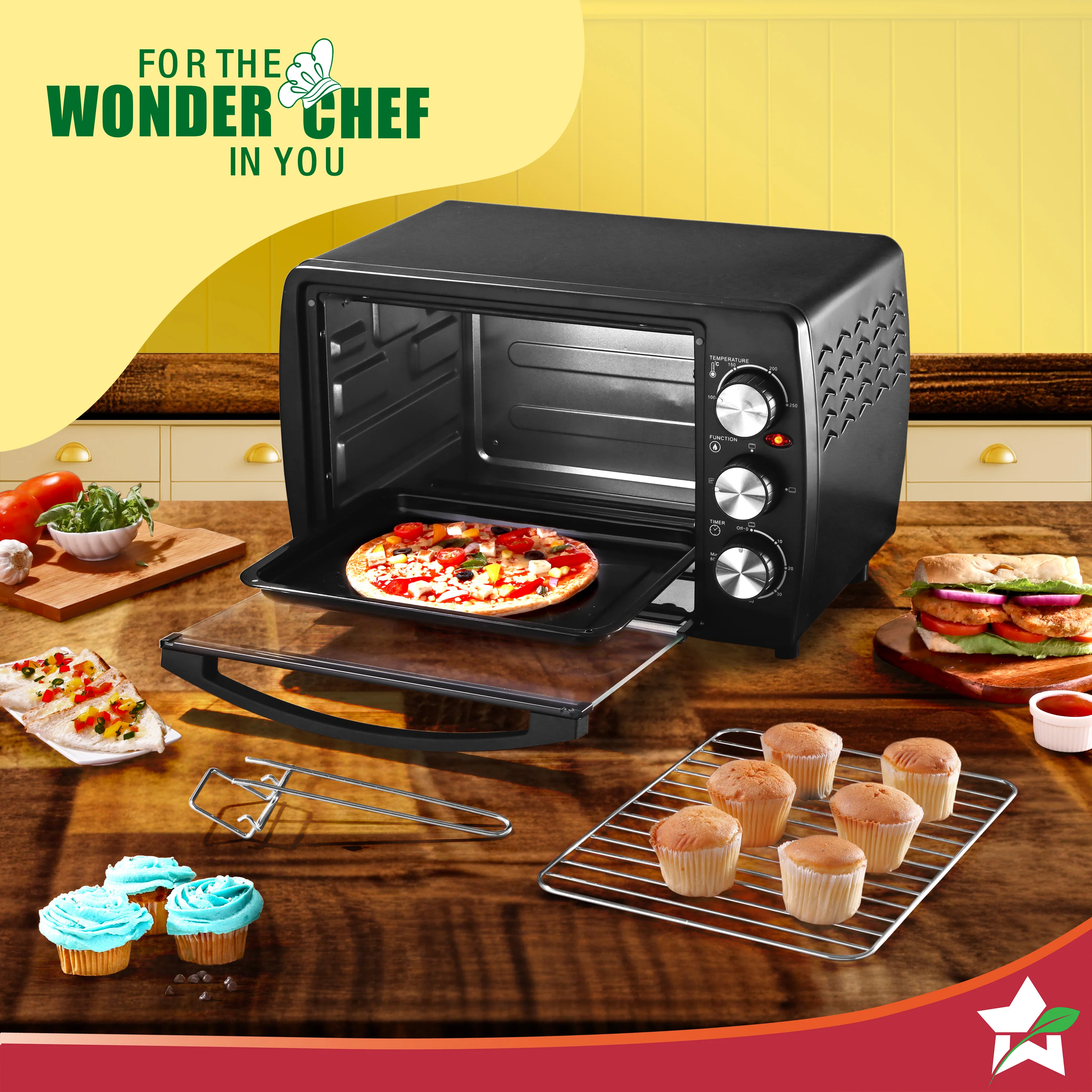 Oven Toaster Griller (OTG) 19 L | Bake, Grill, Roast | Auto-Shut Off | Heat-Resistant Tempered Glass | Customised Time & Temperature Control | Heat Selector | Easy to Clean | 2 Year Warranty - Image 8