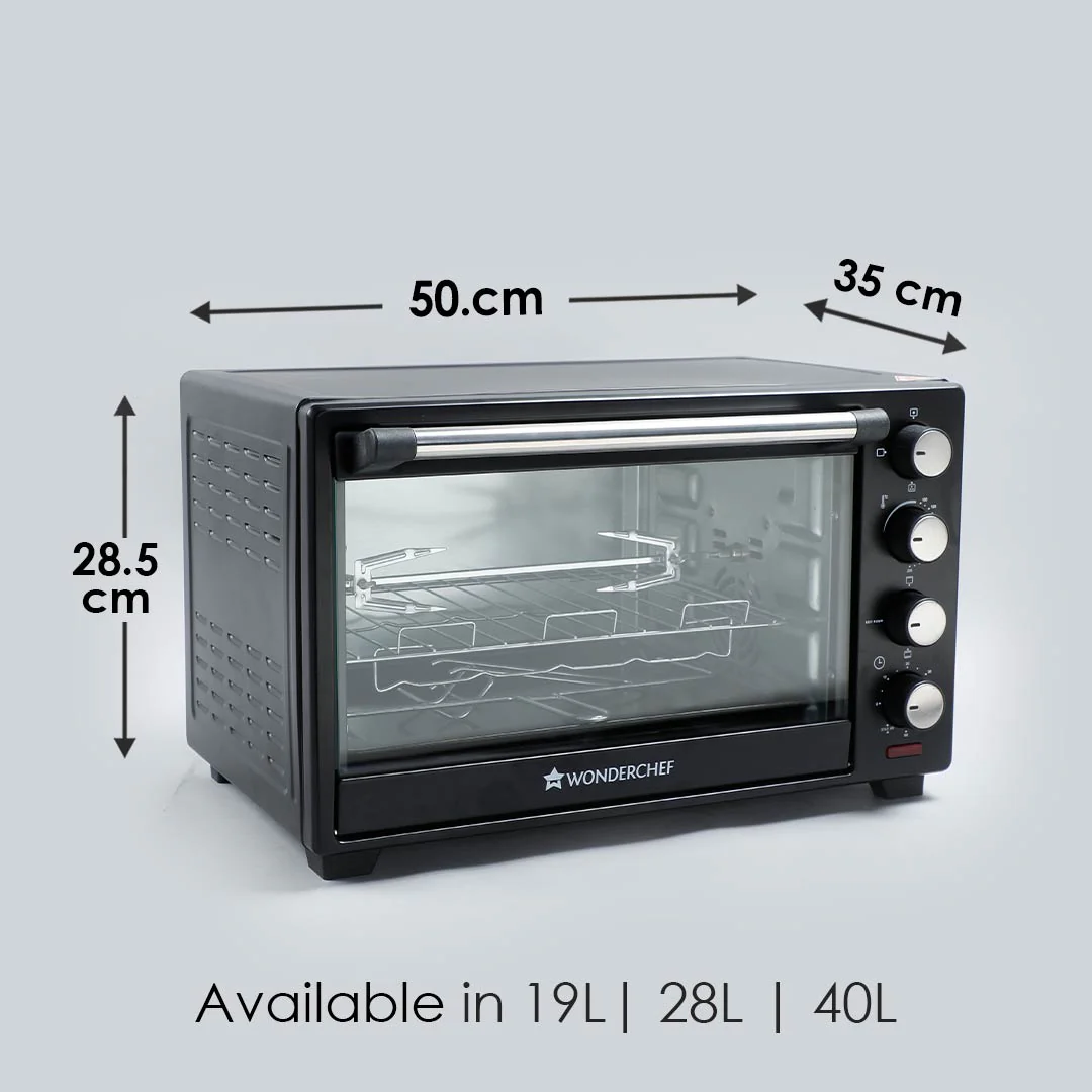 Wonderchef Renewed Oven Toaster Griller (OTG) - 28L | Black with Rotisserie | Auto-shut off | Heat-resistant Tempered Glass | Multi-stage Heat Selection - Image 12