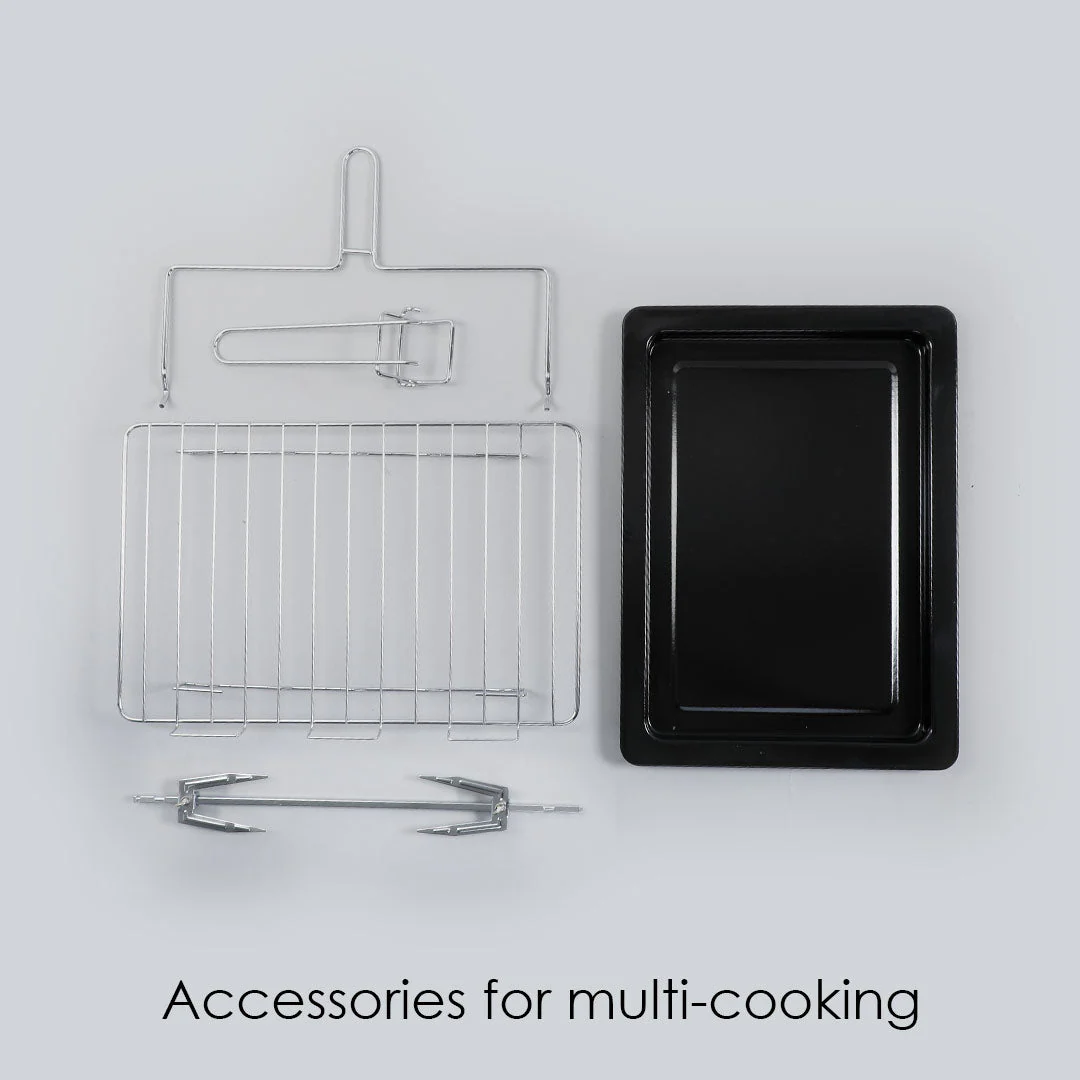 Wonderchef Renewed Oven Toaster Griller (OTG) - 28L | Black with Rotisserie | Auto-shut off | Heat-resistant Tempered Glass | Multi-stage Heat Selection - Image 7