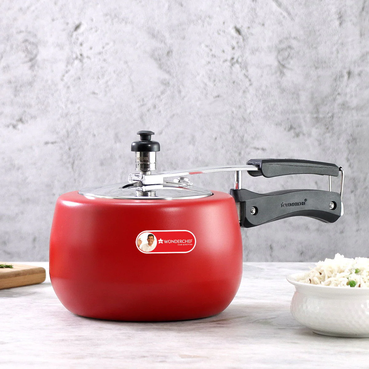 Regalia Induction Base 3L Pressure Cooker with Inner Lid, 2 Years Warranty, Red - Image 6