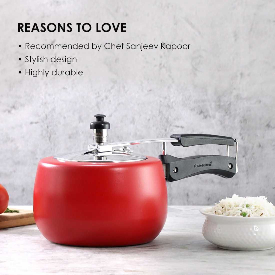 Regalia Induction Base 3L Pressure Cooker with Inner Lid, 2 Years Warranty, Red - Image 9
