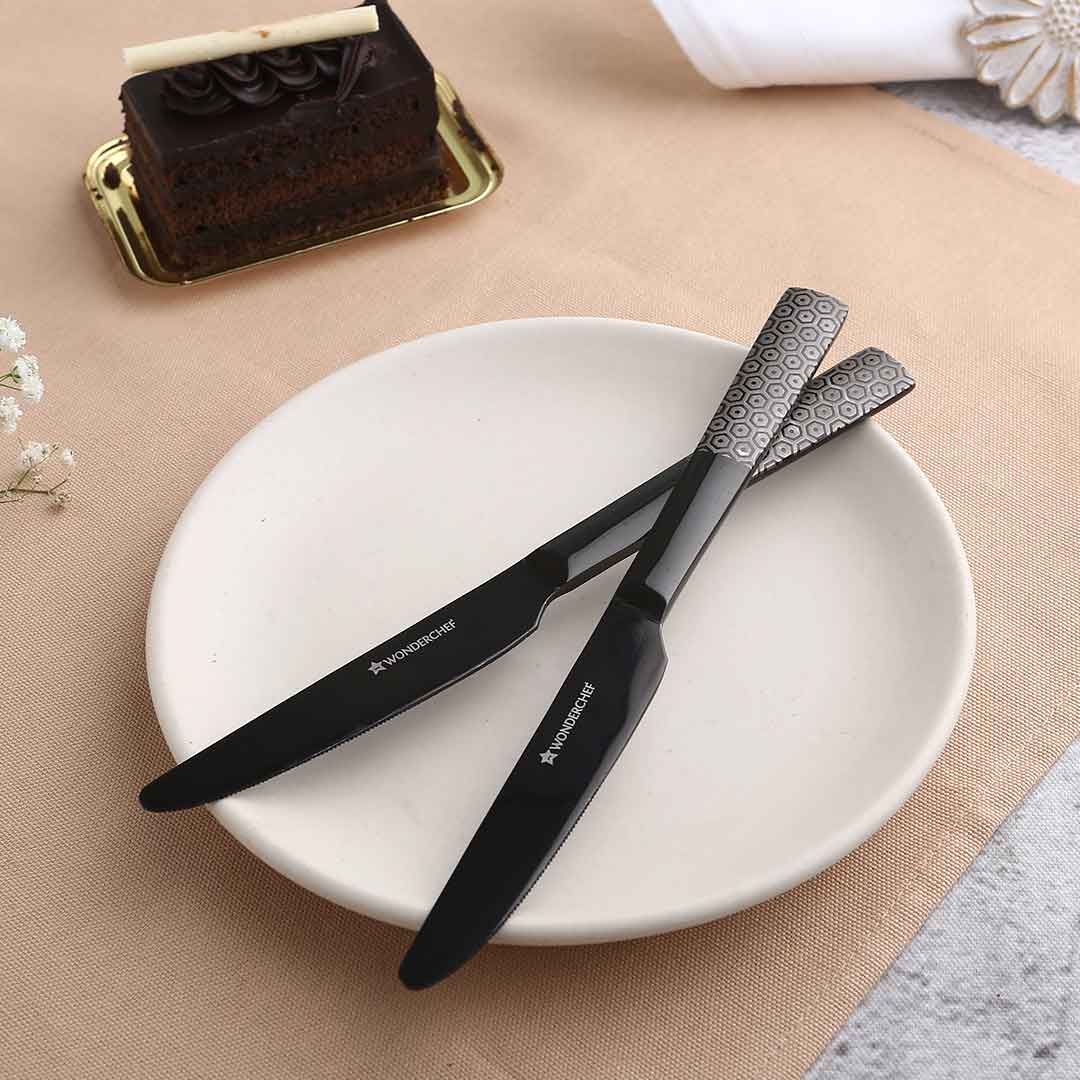 Roma Dinner Knife - Black - Set of 2pcs - Image 2