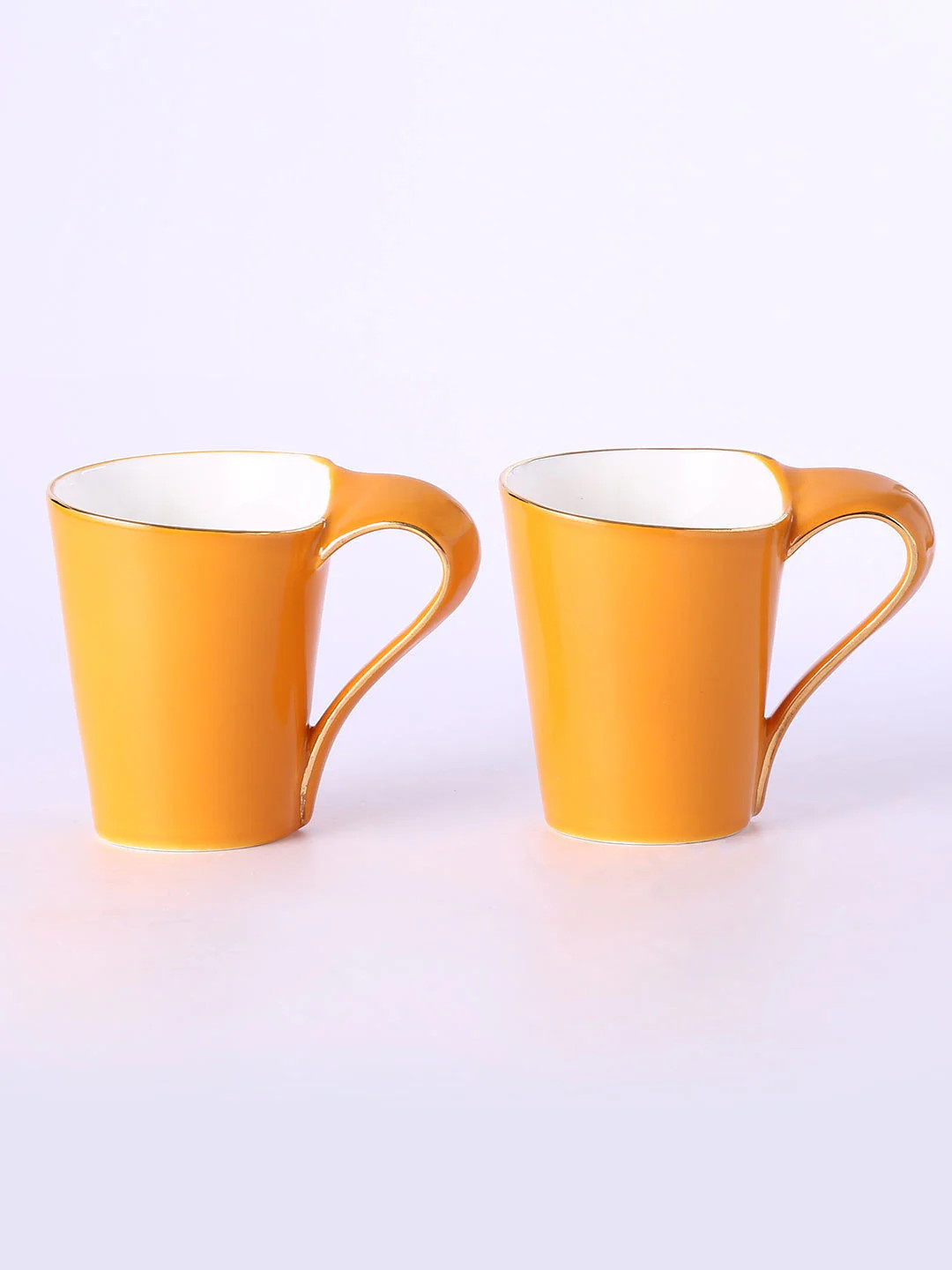 Sicilia Solid Yellow Mugs 190 ml Set of 2 - Image 2