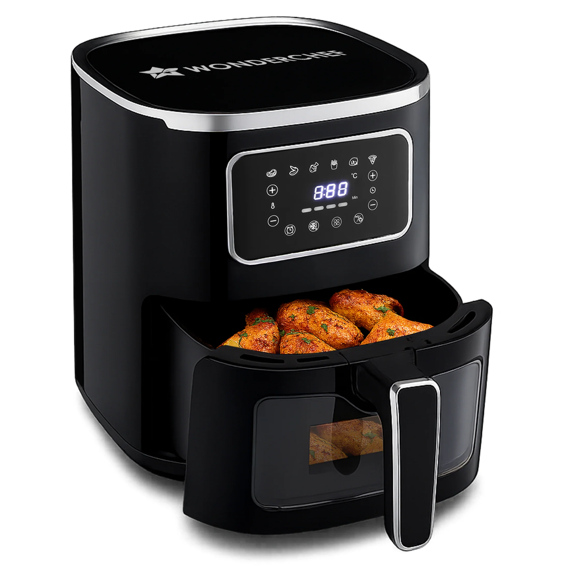 Intelli-Kitchen Starter Kit | Wonderchef Chef Magic - All-in-One Kitchen Robot, Platinum Plus Digital Air Fryer - 5L With Window & Light - Image 3