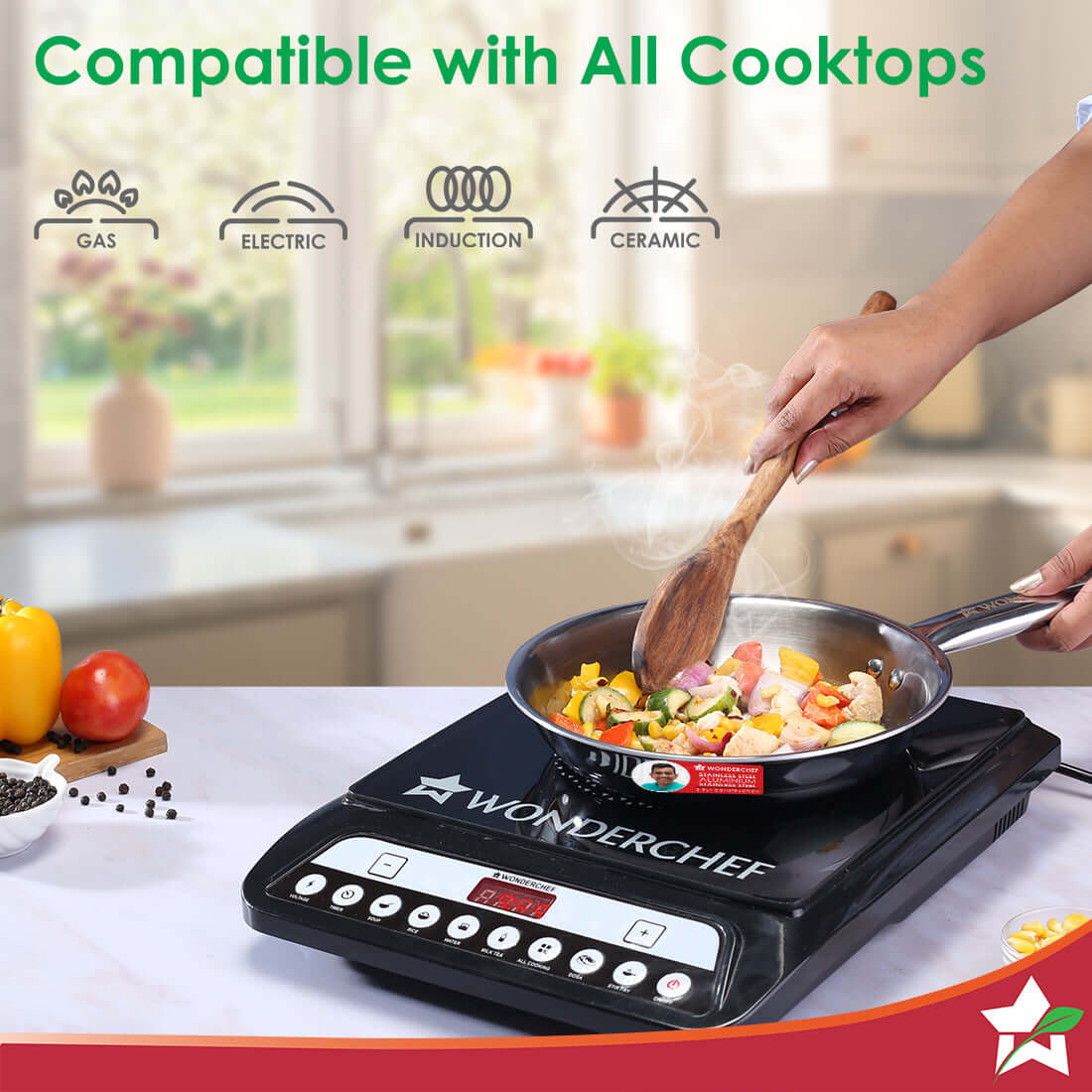 Stella Triply Stainless Steel Fry Pan | 24 cm, 1.7 Litres | Compatible with Gas Stove, Induction, Ceramic Cooktop | Non-toxic | Uniform Heating | Heavy-duty Handle | 10-year Warranty - Image 4