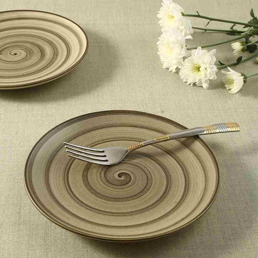 Teramo Quarter Plate Brown Set of 2 - Image 2