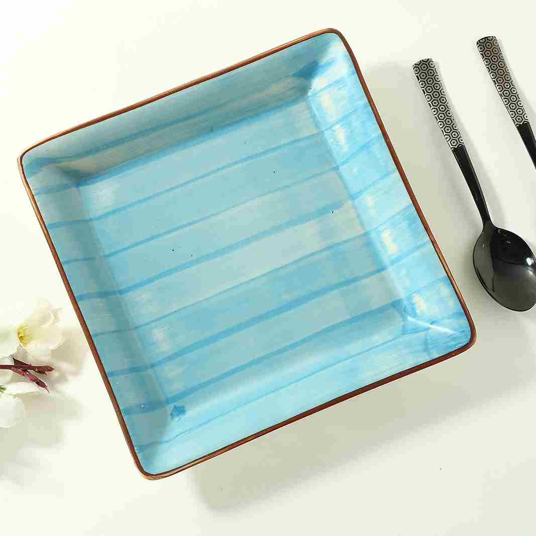 Teramo Square Platter Blue 1 Pc - Image 5