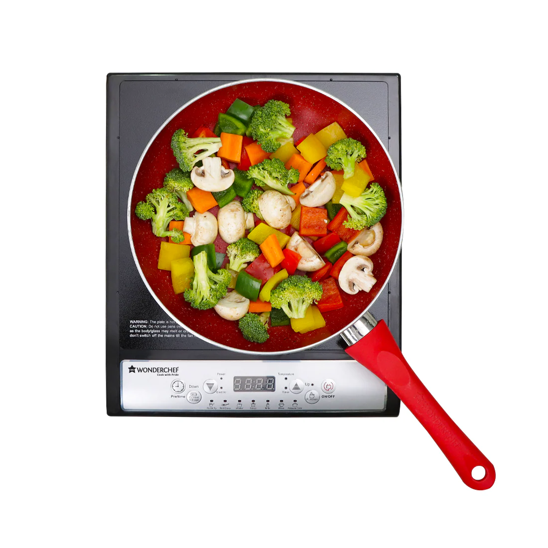 Torino Induction Cooktop with 11 Pre-set Cooking Menus|2000 Watt Induction Cooktop| Eco-friendly IGBT Technology|Crystal Glass Top Surface| LCD Digital Panel | Smart Touch Buttons|Compact & Portable Induction Cooktop| 2 Year Warranty - Image 5