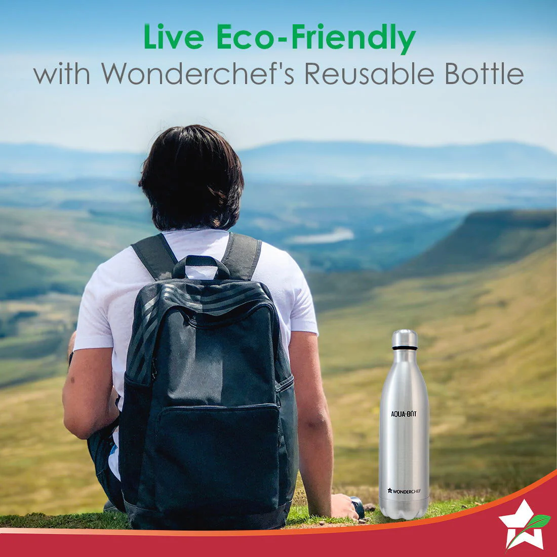 Aqua-Bot, 1000ml, Double Wall Stainless Steel Vacuum Insulated Hot and Cold Flask, Spill & Leak Proof, Silver, 2 Years Warranty - Image 6