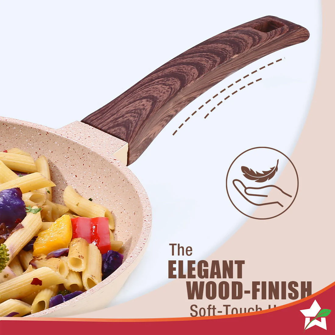 Duralife Die-cast 24 cm Fry Pan | 5 Layer Healthy Duramax Non-Stick Coating | Soft Touch Handle | Pure Grade Aluminium | PFOA Free | 1.7 litres | 2 Year Warranty | Ivory - Image 7