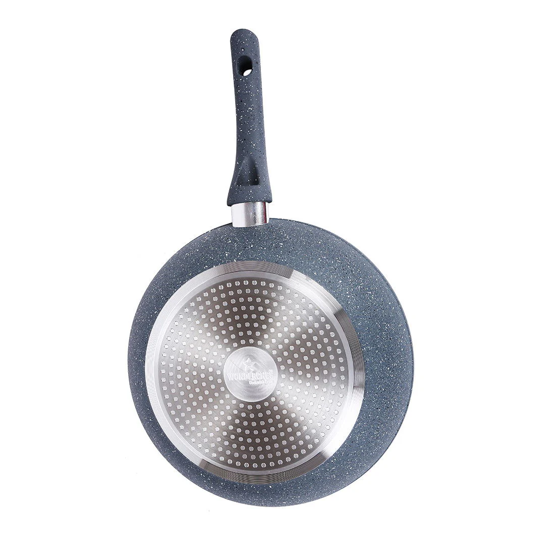 Granite 24 cm Non-Stick Wok | Glass Lid | Induction Bottom | Soft-Touch Handles | Virgin Aluminium | PFOA and Heavy Metals Free | 3.5mm Thick| 24cm, 2.7 litres | 2 Year Warranty | Grey - Image 8