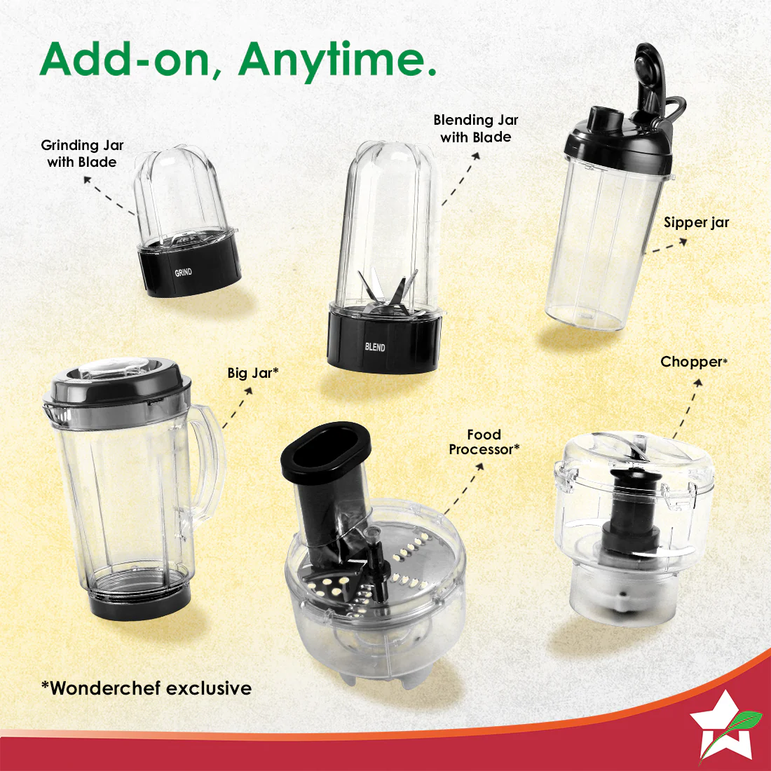 Nutri-blend Juicer, Mixer, Grinder, Smoothie Maker & Chopper | Complete Kitchen Machine | 22000 RPM Blender, Chopper, Juicer | 500W 100% Full Copper Motor | SS Blades | 4 Unbreakable Jars | 2 Years Warranty | Recipe Book By Chef Sanjeev Kapoor | Champagne - Image 8