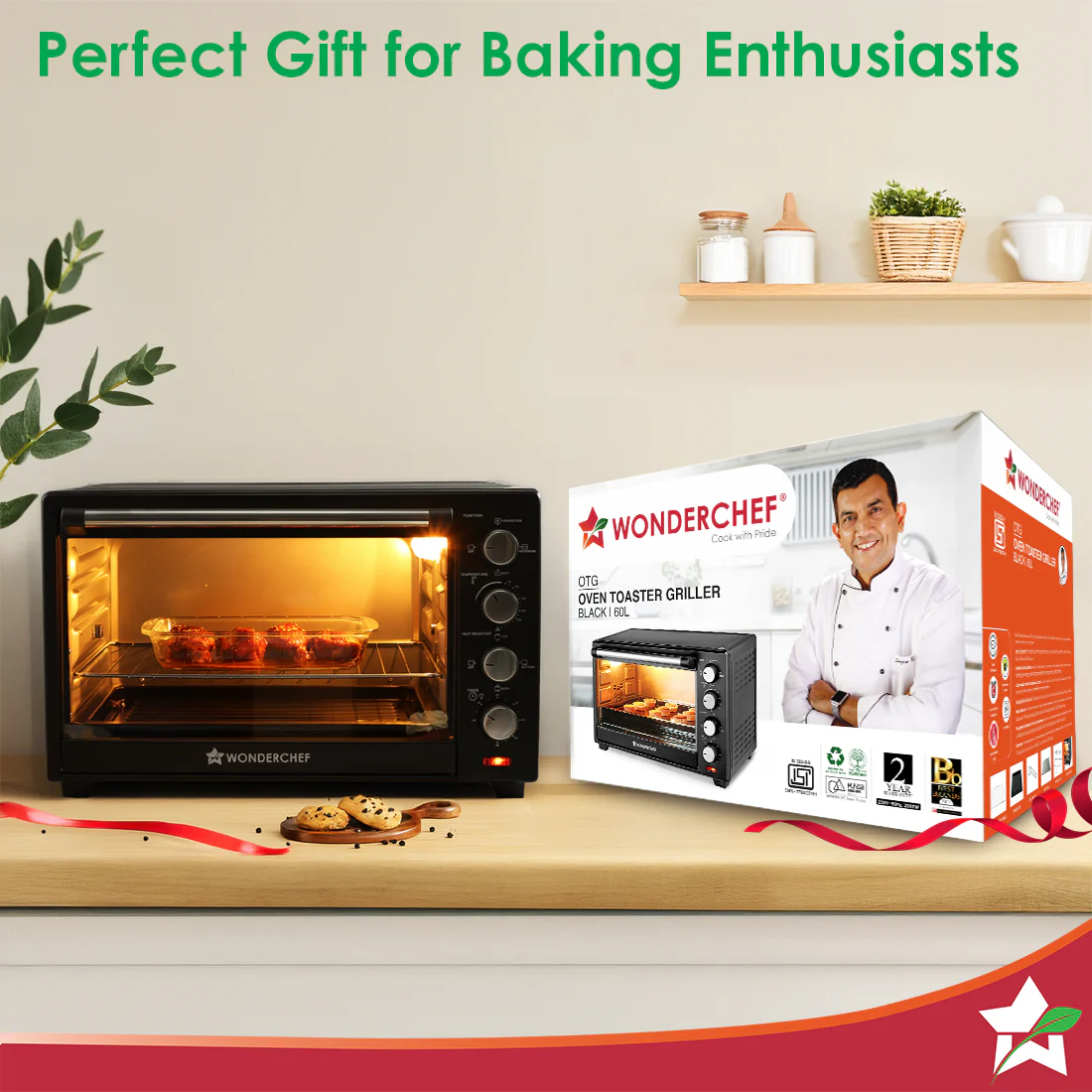 Oven Toaster Griller (OTG) - 60 L | With Rotisserie | Auto-Shut Off | Heat-Resistant Tempered Glass | 6-Stage Heat Selection Bake, Grill, Roast | Easy to Clean | Black | 2 Year Warranty - Image 9