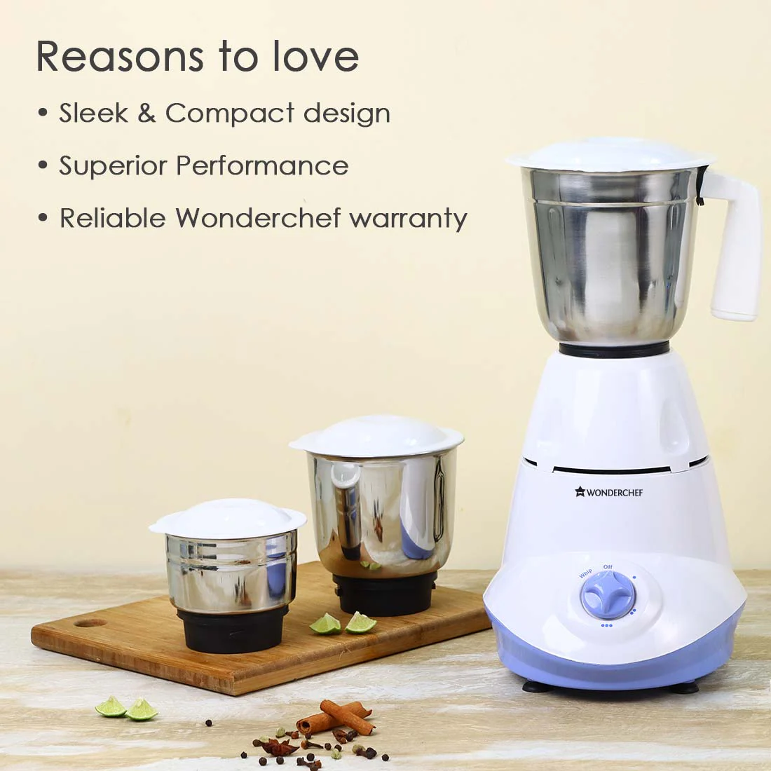 Wonderchef Renewed Capri Mixer Grinder | 750 Watts | 3 Stainless Steel Jars | 1 Year Warranty - Image 12