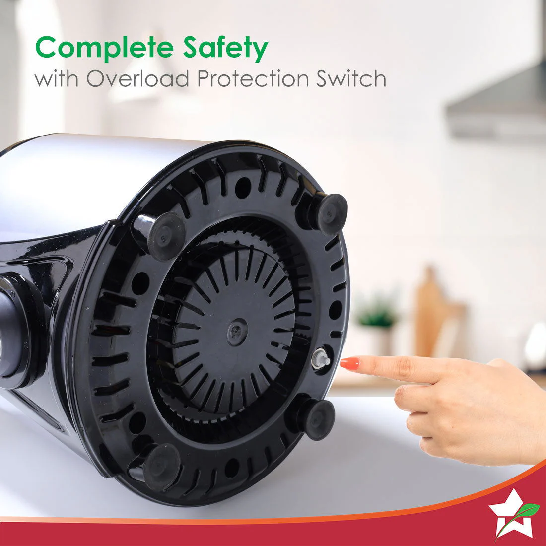 Wonderchef Renewed Galaxy Mixer Grinder 1000W | 100 Mins Non-Stop Grinding | 100% Copper Motor | Heavy Duty | Low Noise | Chutney Grinding, Dry Grinding, Wet Grinding, Juicing, Blending | 4 Jars | 1 Year Warranty - Image 7
