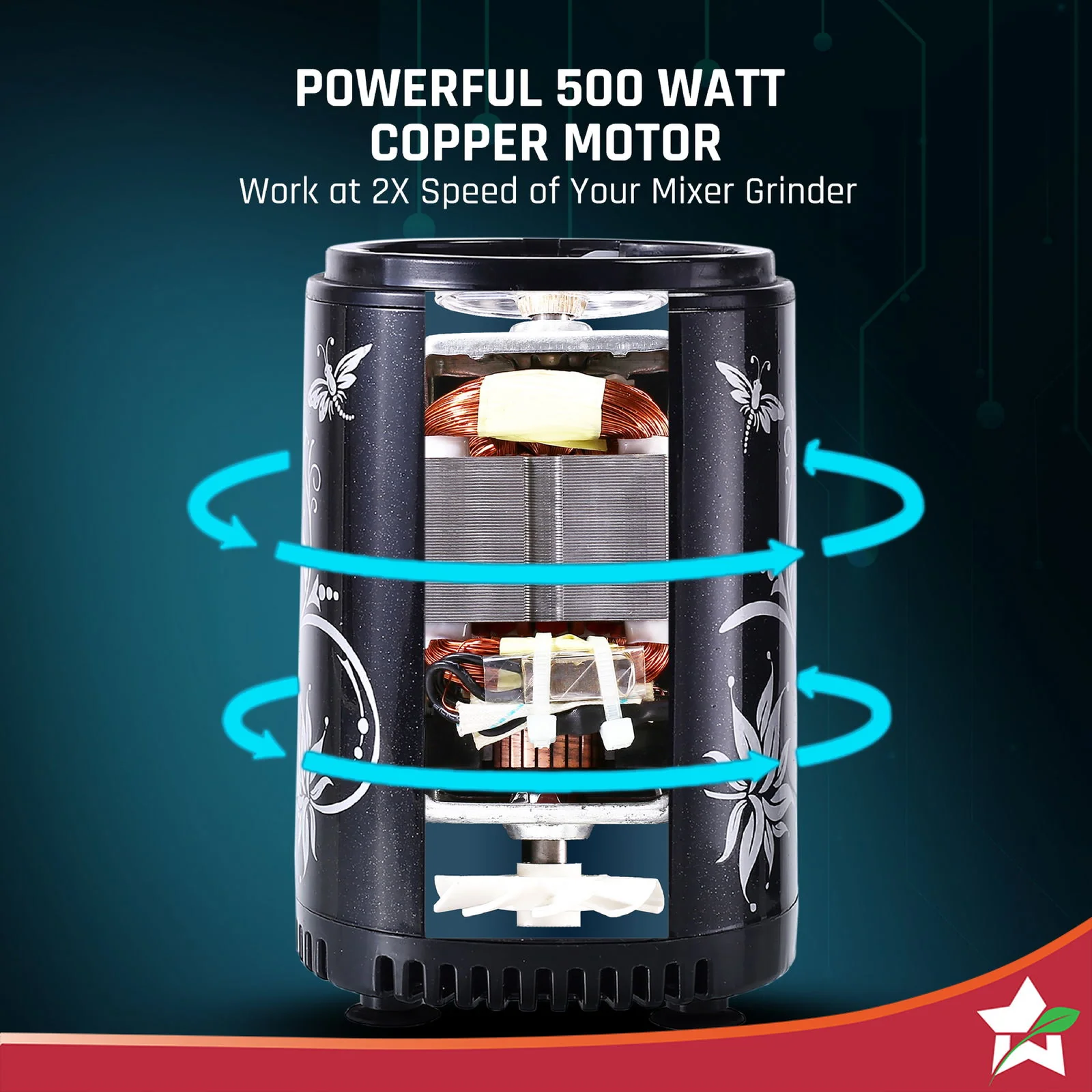 Wonderchef Renewed Nutri-blend SMART | Automatic Mixer Grinder with Dual Pulse Function | 22000 RPM | 100% Full Copper Motor | 2 Unbreakable Jars | 500 Watt | 1 Year Warranty - Image 10