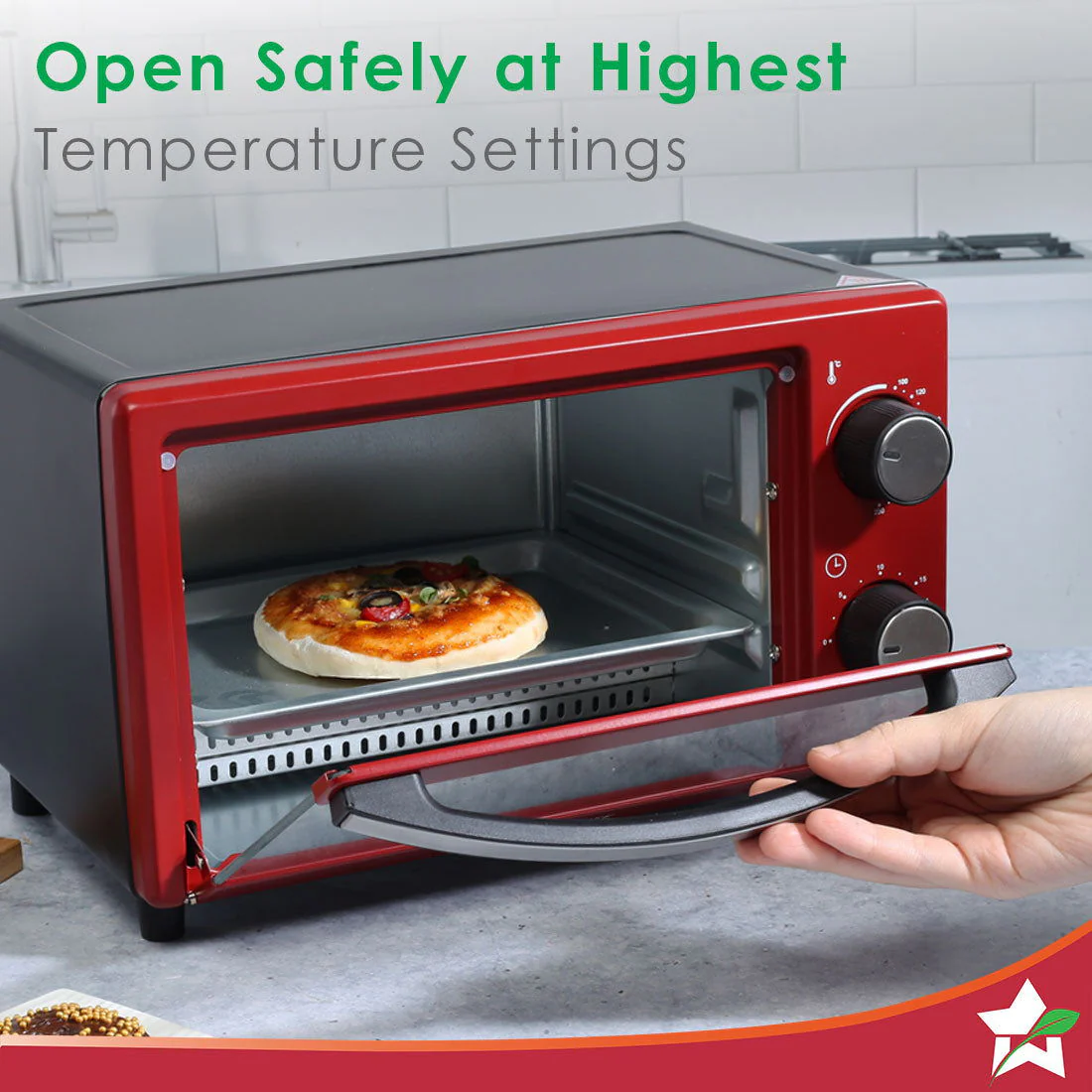 Wonderchef Renewed Oven Toaster Griller (OTG) Crimson Edge - 9 Litres - with Auto-shut Off | Heat-resistant Tempered Glass | Multi-stage Heat Selection | 1 Year Warranty | 650W - Image 4