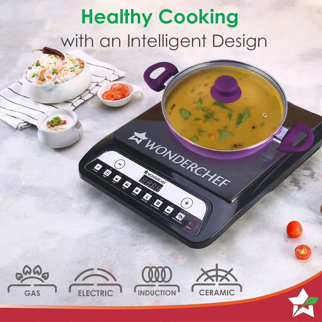 Royal Velvet Non-stick 24cm Kadhai with Lid and Handles | Glass Lid | Induction Ready | Soft-touch handles |Non – Toxic I Virgin Aluminium| 3 mm thick | 2 year warranty | Purple - Image 4