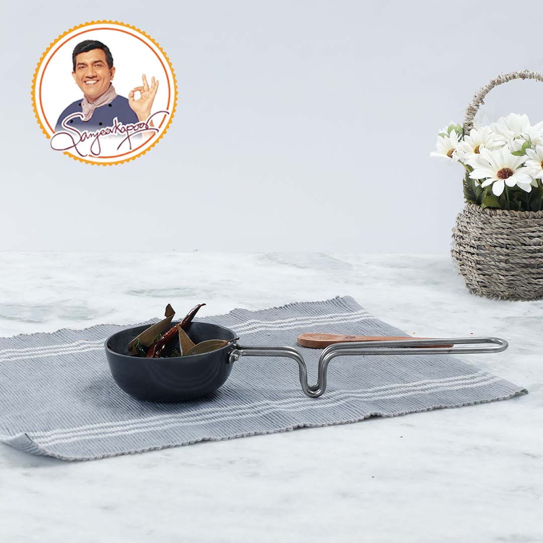 Aluminium Hard anodized Tadka Pan Large - Image 7