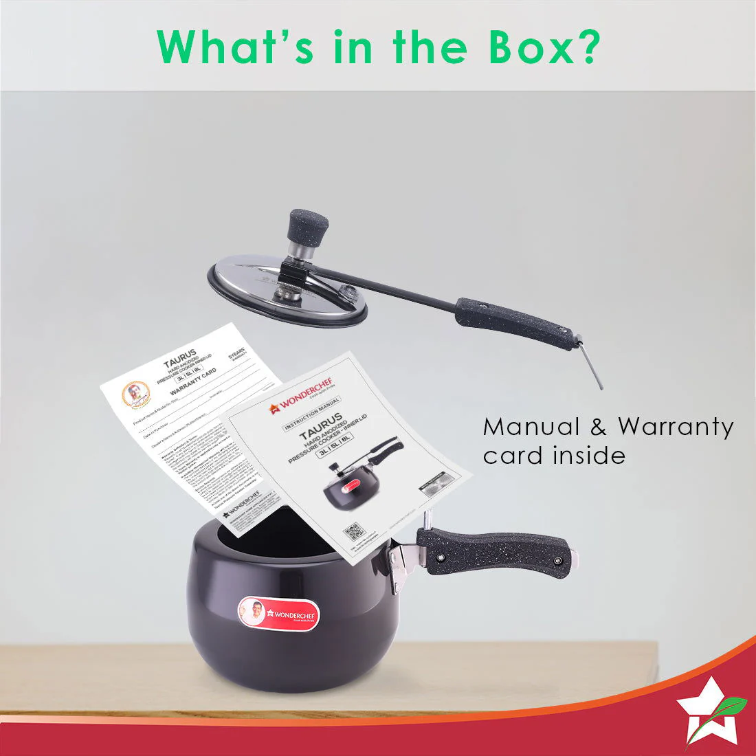 Taurus Hard Anodized 3L Inner Lid Pressure Cooker | Soft Touch Handles for Durability Induction Friendly | Black - Image 6